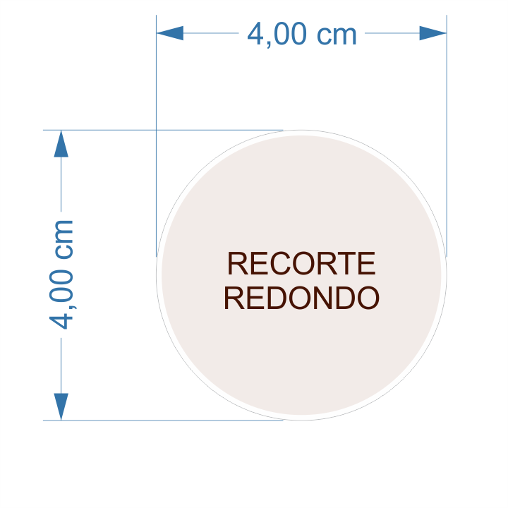 Etiqueta Adesivo 4cm redondo